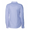 Cutter & Buck Women's Striped Stretch Oxford French Blue