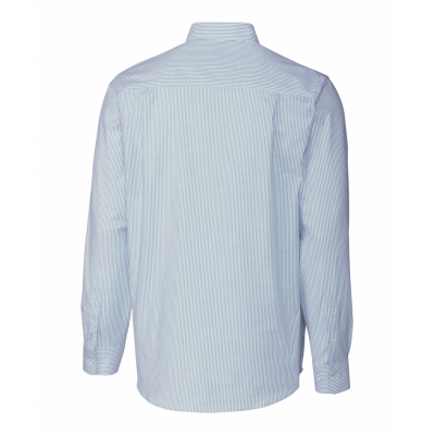 Cutter & Buck Men's Striped Stretch Oxford Light Blue