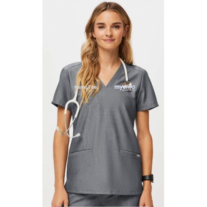 FIGS WOMEN'S CASMA TOP GRAPHITE
