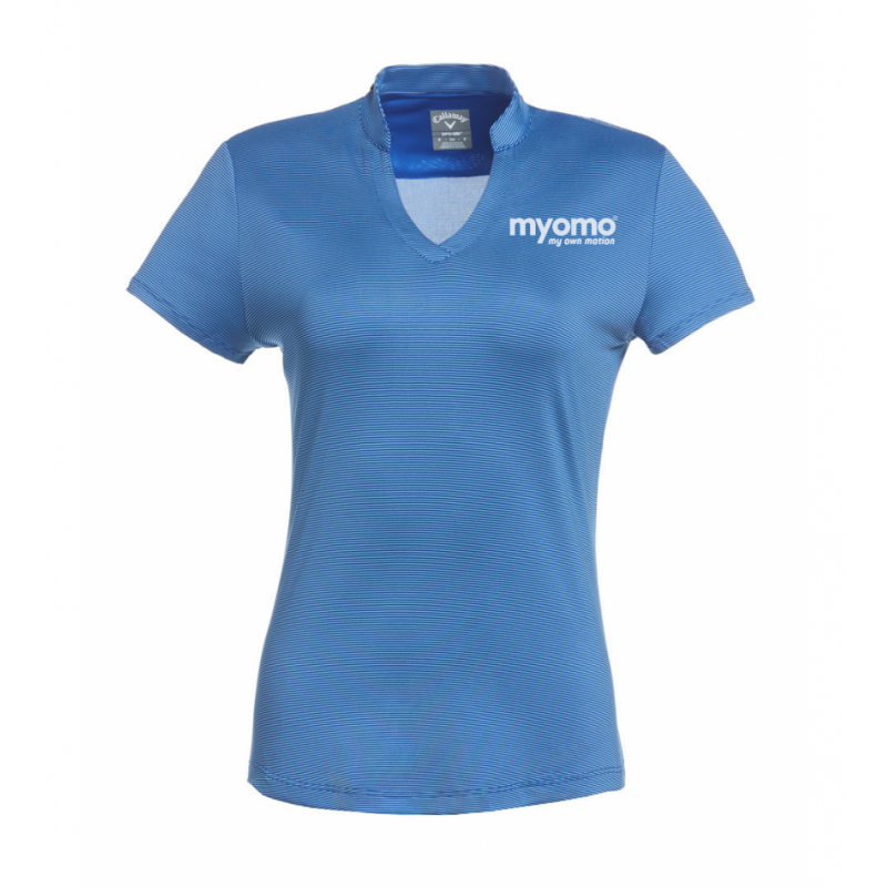 Women's Callaway Golf Fine Line Stripe Jersey Polo